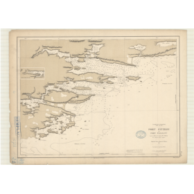 Reproduction carte marine ancienne - 2728 - FALKLAND (îles), MALOUINES (îles), FITZROY (Port), PLEASANT (Port) - ATLANTIQUE, AME