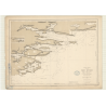 Reproduction carte marine ancienne Shom - 2728 - FALKLAND (îles), MALOUINES (îles), FITZROY (Port), pLEASANT (Port) -