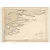 Carte marine ancienne - 2728 - FALKLAND (îles), MALOUINES (îles), FITZROY (Port), PLEASANT (Port) - ATLANTIQUE, AMERIQUE DU SUD