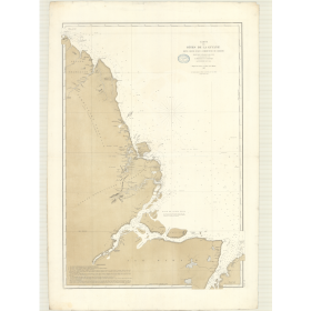 Reproduction carte marine ancienne Shom - 2729 - GUYANE, CAYENNE, AMAZONE (Embouchure) - Atlantique,AMERIQUE de SUD (Cô