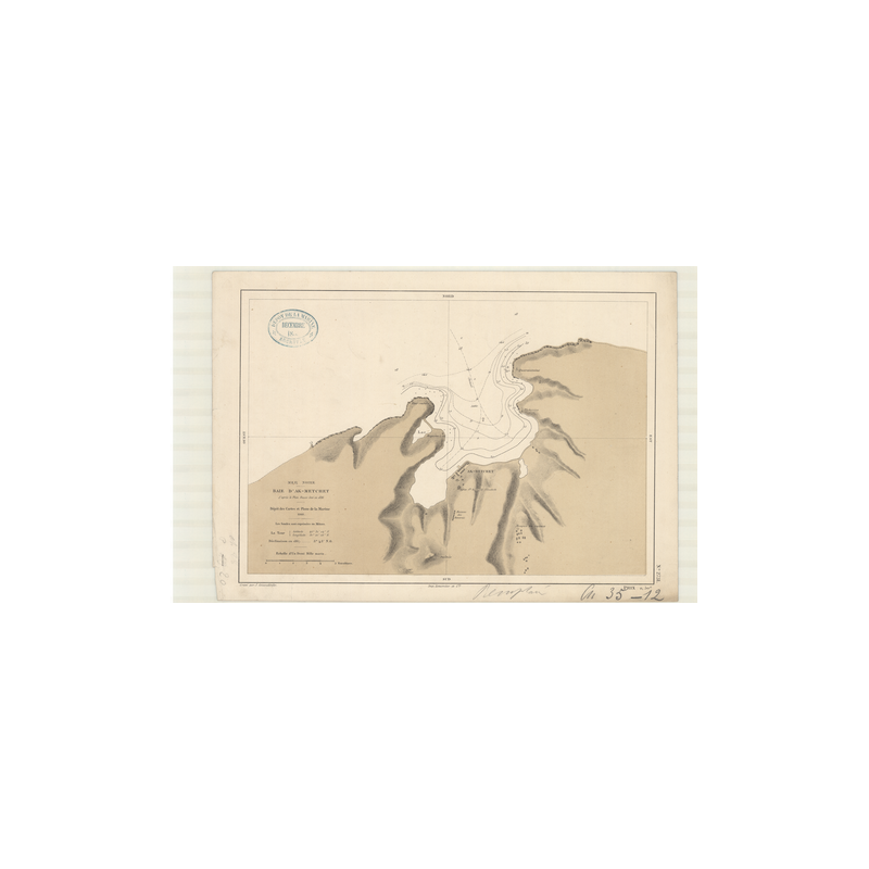 Carte marine ancienne - 2731 - AKMETCHET (Baie) - U.R.S.S. (Côte Sud) - NOIRE (Mer) - (1868 - 1891)