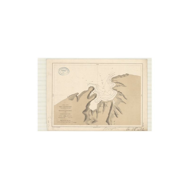 Reproduction carte marine ancienne - 2731 - AKMETCHET (Baie) - U.R.S.S. (Côte Sud) - NOIRE (Mer) - (1868 - 1891)