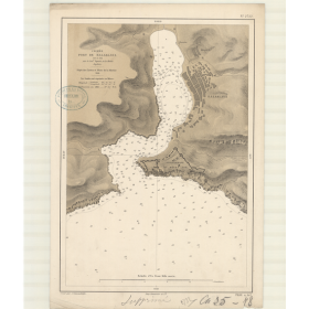 Reproduction carte marine ancienne Shom - 2732 - BALAKLAVA (Port) - U.R.S.S. (Côte Sud),CRIMEE - NOIRE (Mer) - (1868 -
