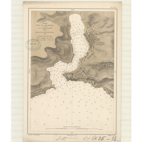 Reproduction of old nautical chart - 2732 - BALAKLAVA (Port) - U.R.S.S. (Côte Sud), CRIMEE - NOIRE (Mer) - (1868 - 1891)
