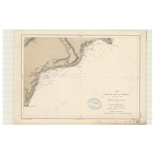 Carte marine ancienne - 2733 - YALTA (Rade), OURZOUF (Rade), JALTA (Rade) - U.R.S.S. (Côte Sud), CRIMEE - NOIRE (Mer) - (1868 -