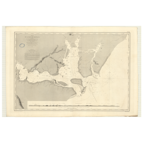 Reproduction of old nautical chart - 2736 - PARANAGUA (Baie) - BRESIL (Côte Est) - ATLANTIQUE, AMERIQUE DU SUD (Côte Est) - (186