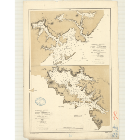 Reproduction carte marine ancienne - 2742 - FALKLAND (îles), MALOUINES (îles), ALBEMARLE (Port) - - ATLANTIQUE, AMERIQUE DU SUD