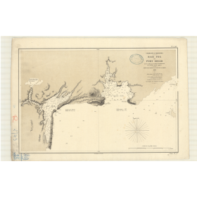 Reproduction carte marine ancienne - 2743 - FALKLAND (îles), MALOUINES (îles), FOX (Baie), EDGAR (Port) - - ATLANTIQUE, AMERIQUE