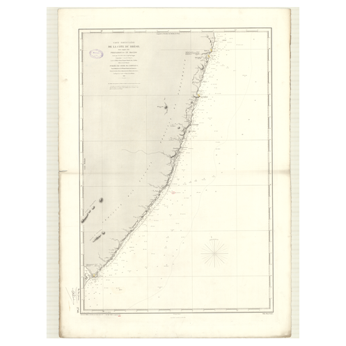 Reproduction carte marine ancienne Shom - 2748 - pERNAMBUCO, MACEIO - BRESIL (Côte Est) - Atlantique,AMERIQUE de SUD (C
