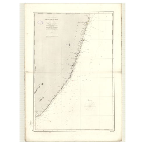 Reproduction carte marine ancienne - 2748 - PERNAMBUCO, MACEIO - BRESIL (Côte Est) - ATLANTIQUE, AMERIQUE DU SUD (Côte Est) - (1