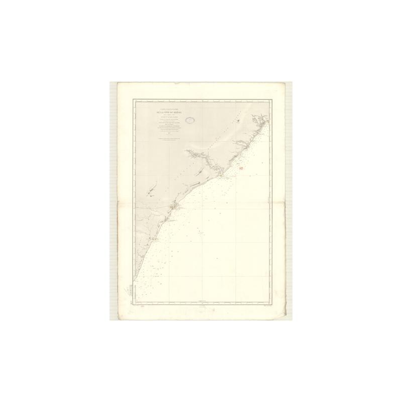 Reproduction carte marine ancienne - 2749 - MACEIO, TARIRI (Rio) - BRESIL (Côte Est) - ATLANTIQUE, AMERIQUE DU SUD (Côte Est) -