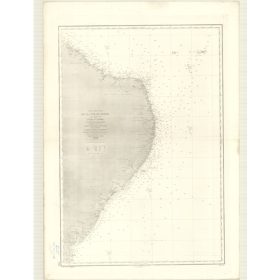 Reproduction carte marine ancienne - 2753 - CEARA, BAHIA - BRESIL - ATLANTIQUE, AMERIQUE DU SUD (Côte Est) - (1868 - ?)