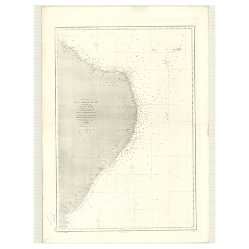 Carte marine ancienne - 2753 - CEARA, BAHIA - BRESIL - ATLANTIQUE, AMERIQUE DU SUD (Côte Est) - (1868 - ?)