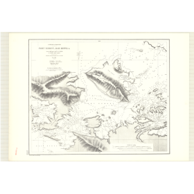 Reproduction carte marine ancienne Shom - 2754 - FALKLAND (îles), MALOUINES (îles), EGMONT (Port), KEPPEL (Baie) - ATL