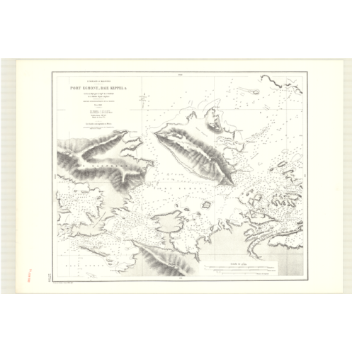 Carte marine ancienne - 2754 - FALKLAND (îles), MALOUINES (îles), EGMONT (Port), KEPPEL (Baie) - ATLANTIQUE, AMERIQUE DU SUD (Cô