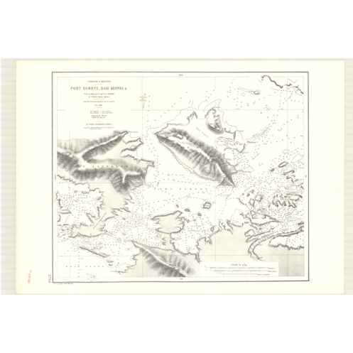 Reproduction carte marine ancienne - 2754 - FALKLAND (îles), MALOUINES (îles), EGMONT (Port), KEPPEL (Baie) - ATLANTIQUE, AMERIQ