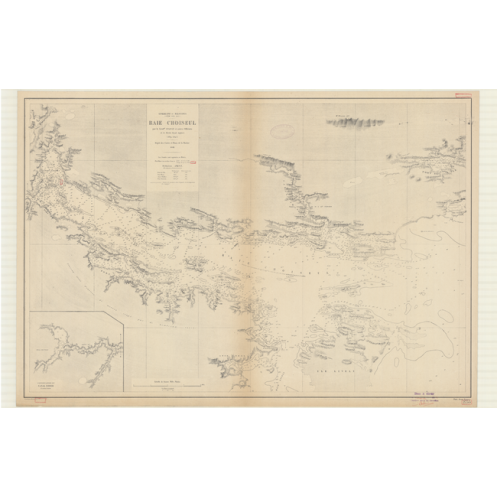 Reproduction carte marine ancienne Shom - 2755 - FALKLAND (îles), MALOUINES (îles), CHOISEUL (Baie) - Atlantique,AMERI