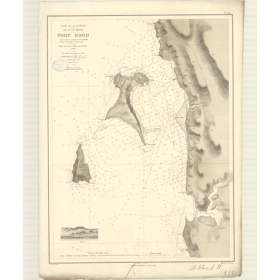 Reproduction carte marine ancienne Shom - 2791 - SAINT-LAURENT (Golfe), CAP BRETON (île), HOOD (Port) - CANADA (Côte E