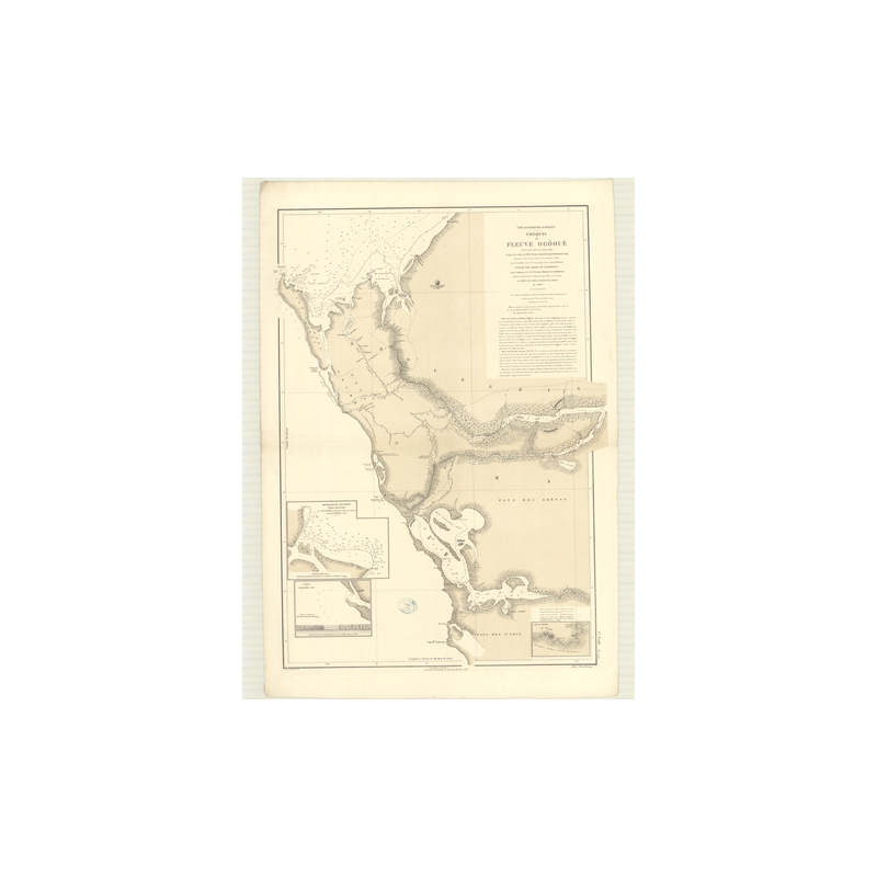 Reproduction carte marine ancienne - 2792 - OGOOUE (Fleuve) - GABON - ATLANTIQUE, AFRIQUE (Côte Ouest) - (1869 - 1888)