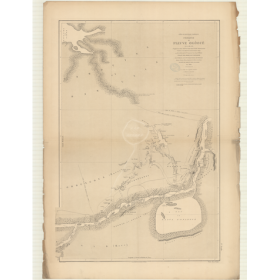 Reproduction carte marine ancienne Shom - 2793 - OGOOUE (Fleuve) - GABON - Atlantique,AFRIQUE (Côte Ouest) - (1869 - 18