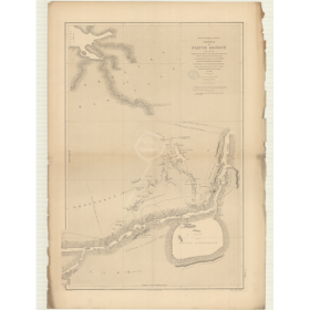 Reproduction carte marine ancienne - 2793 - OGOOUE (Fleuve) - GABON - ATLANTIQUE, AFRIQUE (Côte Ouest) - (1869 - 1887)