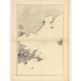 Reproduction carte marine ancienne - 2796 - MANGARATIBA (Baie), PALMAS (Baie) - BRESIL - ATLANTIQUE, AMERIQUE DU SUD (Côte Est)
