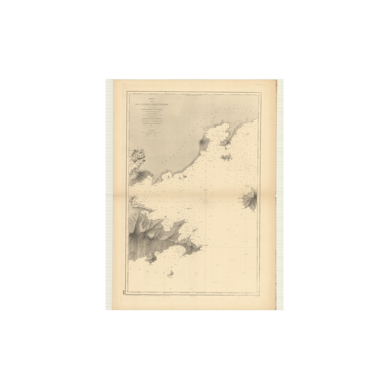 Reproduction carte marine ancienne Shom - 2796 - MANGARATIBA (Baie), pALMAS (Baie) - BRESIL - Atlantique,AMERIQUE de SUD