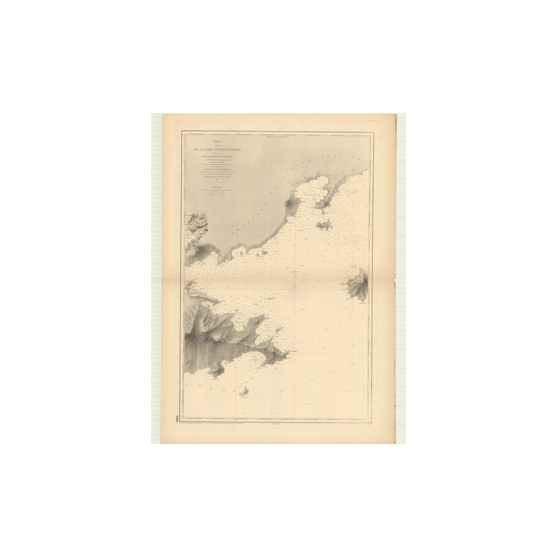Reproduction carte marine ancienne - 2796 - MANGARATIBA (Baie), PALMAS (Baie) - BRESIL - ATLANTIQUE, AMERIQUE DU SUD (Côte Est)