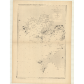 Carte marine ancienne - 2797 - ILHA GRANDE (Baie) - BRESIL - ATLANTIQUE, AMERIQUE DU SUD (Côte Sud) - (1869 - ?)