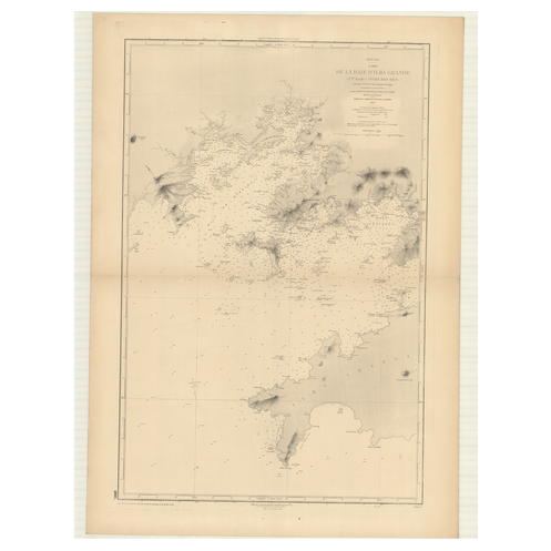 Reproduction carte marine ancienne Shom - 2797 - ILHA GRANDE (Baie) - BRESIL - Atlantique,AMERIQUE de SUD (Côte Sud) -