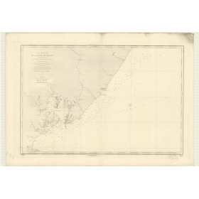 Carte marine ancienne - 2798 - BAHIA (Abords), TARIRI (Rio), SAO PAOLO - BRESIL - ATLANTIQUE, AMERIQUE DU SUD (Côte Est) - (1869