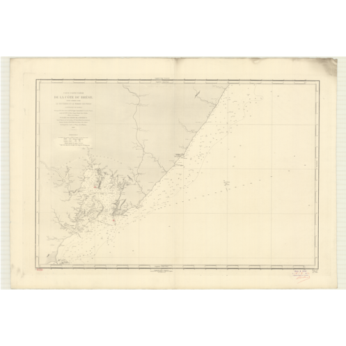 Reproduction carte marine ancienne - 2798 - BAHIA (Abords), TARIRI (Rio), SAO PAOLO - BRESIL - ATLANTIQUE, AMERIQUE DU SUD (Côte Reproduction carte marine ancienne - 2798 - BAHIA (Abords), TARIRI (Rio), SAO PAOLO - BRESIL - ATLANTIQUE, AMERIQUE DU SUD (Côte