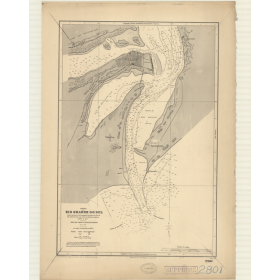 Reproduction carte marine ancienne - 2801 - RIO GRANDE DO SUL - BRESIL - ATLANTIQUE, AMERIQUE DU SUD (Côte Est) - (1869 - ?)