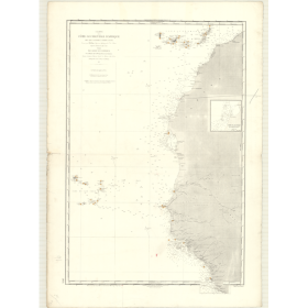 Reproduction carte marine ancienne Shom - 2835 - CANARIES (îles), SIERRA LEONE - - Atlantique,AFRIQUE (Côte Ouest) - (