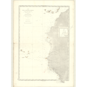 Reproduction carte marine ancienne - 2835 - CANARIES (îles), SIERRA LEONE - - ATLANTIQUE, AFRIQUE (Côte Ouest) - (1870 - 1975)