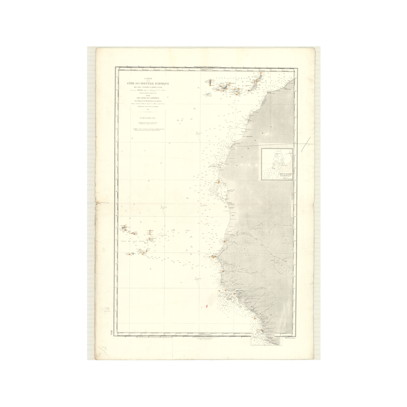 Reproduction carte marine ancienne - 2835 - CANARIES (îles), SIERRA LEONE - - ATLANTIQUE, AFRIQUE (Côte Ouest) - (1870 - 1975)