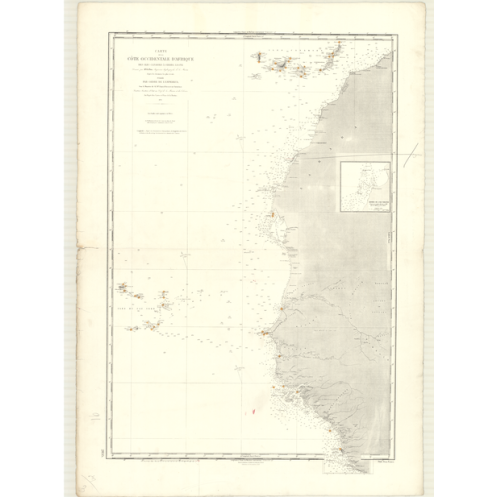Reproduction carte marine ancienne - 2835 - CANARIES (îles), SIERRA LEONE - - ATLANTIQUE, AFRIQUE (Côte Ouest) - (1870 - 1975) Reproduction carte marine ancienne - 2835 - CANARIES (îles), SIERRA LEONE - - ATLANTIQUE, AFRIQUE (Côte Ouest) - (1870 - 1975)