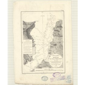 Reproduction carte marine ancienne Shom - 2844 - SAN SEBASTIAO (île - Mouillage) - BRESIL - Atlantique,AMERIQUE de SUD