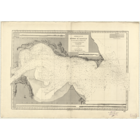 Reproduction carte marine ancienne Shom - 2869 - MAGELLAN (Détroit) - CHILI - Atlantique,AMERIQUE de SUD (Côte Est) -