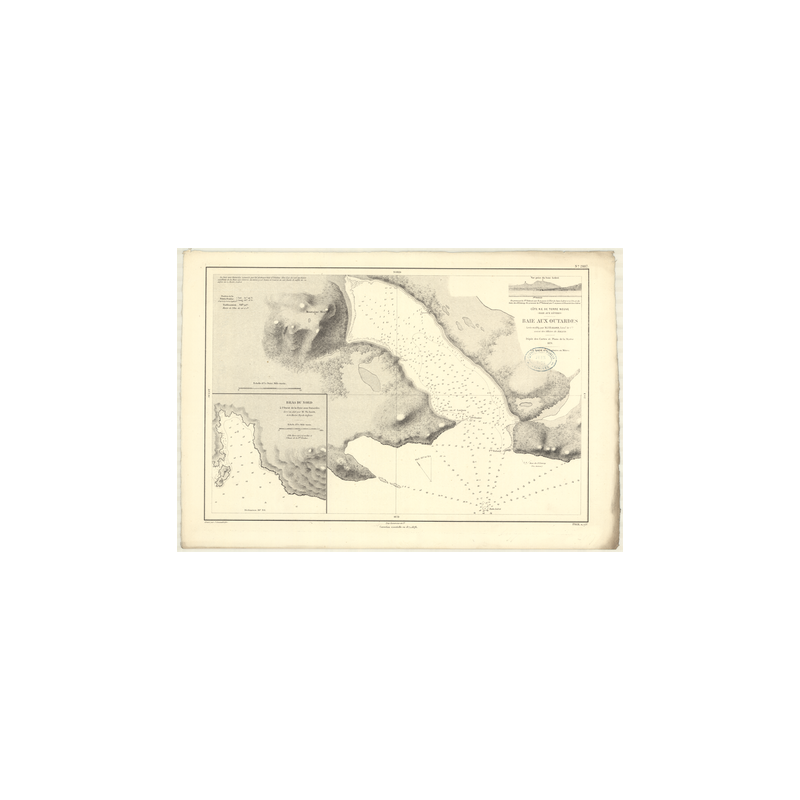 Reproduction of old nautical chart - 2887 - TERRE-NEUVE (Côte Nord-Est), LIEVRES (Baie), OUTARDES (Baie) - CANADA (Côte Est) - A