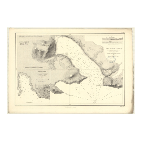 Reproduction carte marine ancienne - 2887 - TERRE-NEUVE (Côte Nord-Est), LIEVRES (Baie), OUTARDES (Baie) - CANADA (Côte Est) - A
