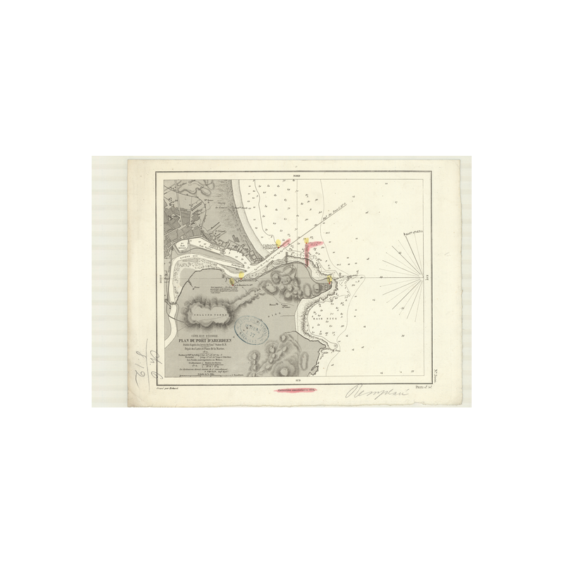 Carte marine ancienne - 3000 - ABERDEEN (Port) - ECOSSE (Côte Est) - ATLANTIQUE, NORD (Mer) - (1871 - 1884)