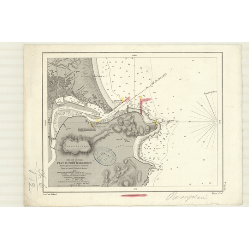 Reproduction carte marine ancienne - 3000 - ABERDEEN (Port) - ECOSSE (Côte Est) - ATLANTIQUE, NORD (Mer) - (1871 - 1884)