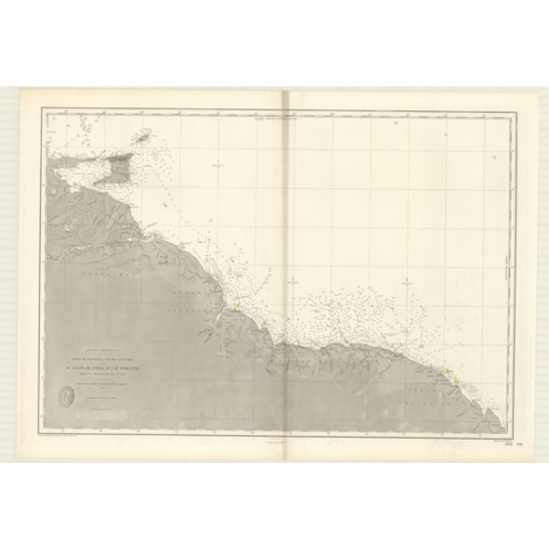 Reproduction carte marine ancienne - 3001 - PARIA (Golfe), ORANGE (Cap) - VENEZUELA - ATLANTIQUE, AMERIQUE DU SUD (Côte Nord) -