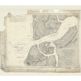 Carte marine ancienne - 3006 - CASAMANCE (Embouchure) - GAMBIE - ATLANTIQUE, AFRIQUE (Côte Ouest) - (1871 - 1898)