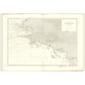 Reproduction carte marine ancienne Shom - 3032 - OUESSANT, LOIRE - FRANCE (Côte Ouest) - Atlantique - (1872 - ?)