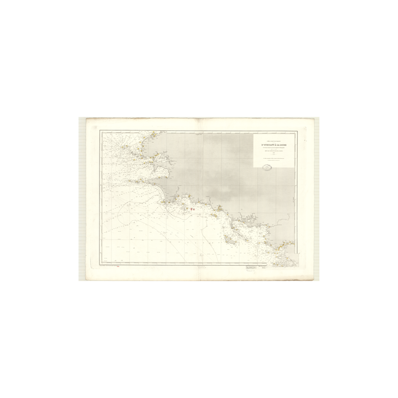 Reproduction carte marine ancienne - 3032 - OUESSANT, LOIRE - FRANCE (Côte Ouest) - ATLANTIQUE - (1872 - ?)