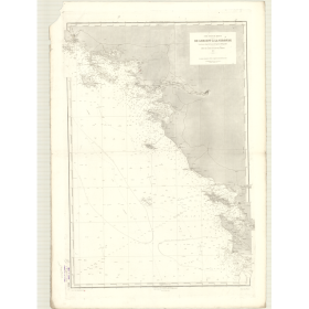 Reproduction carte marine ancienne Shom - 3033 - LORIENT, GIRONDE - FRANCE (Côte Ouest) - Atlantique - (1872 - ?)