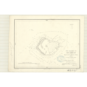 Reproduction carte marine ancienne Shom - 3122 - ROCAS (îles), LAS ROCAS (îles) - BRESIL - Atlantique,AMERIQUE de SUD