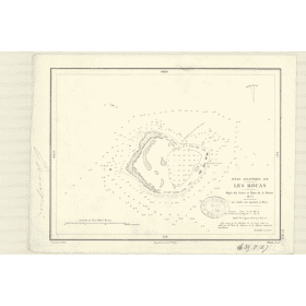 Reproduction carte marine ancienne Shom - 3122 - ROCAS (îles), LAS ROCAS (îles) - BRESIL - Atlantique,AMERIQUE de SUD